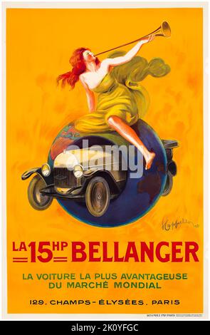La 15HP Bellanger (Werbung für ein neues Auto), Plakat von Leonetto Cappiello, 1921 Stockfoto