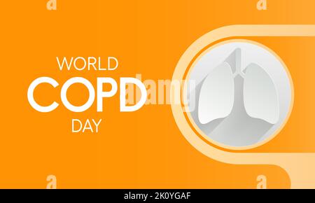 Der Welt-COPD-Tag (Chronic Obstructive Pulmonary Disease) wird jedes Jahr im November beobachtet Stock Vektor
