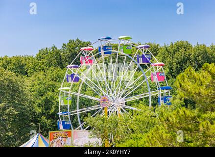 Riesenrad an einem Karneval in Sag Harbor, NY Stockfoto