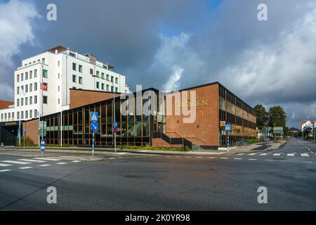 Ystad, Schweden 13 Sep, 2022:das alte Badehaus wurde nun in ein Hotel umgewandelt Stockfoto