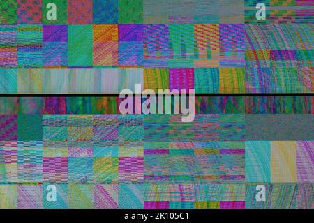 Zusammenfassung Hintergrund, Muster eines digitalen glitch. Stockfoto