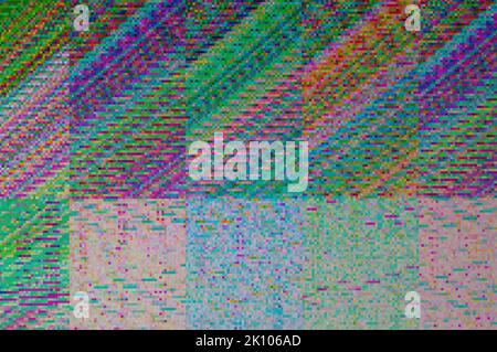 Zusammenfassung Hintergrund, Muster eines digitalen glitch. Stockfoto