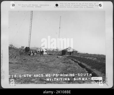 Flugzeuge, Burma, Indien & ELEKTRONIK, RADIO Krieg Stockfoto