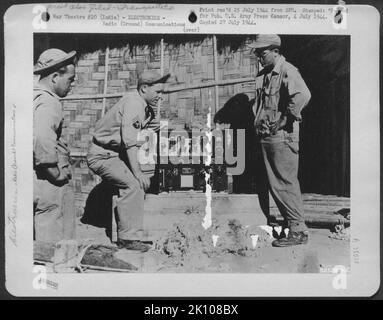 Flugzeuge, Burma, Indien & ELEKTRONIK, RADIO Krieg Stockfoto
