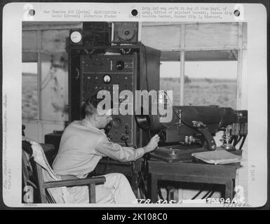Flugzeuge, Burma, Indien & ELEKTRONIK, RADIO Krieg Stockfoto