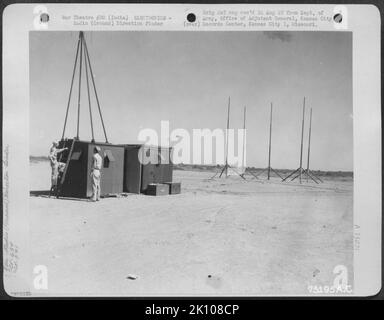 Flugzeuge, Burma, Indien & ELEKTRONIK, RADIO Krieg Stockfoto