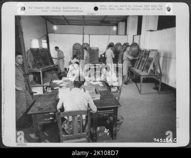 Flugzeuge, Burma, Indien & ELEKTRONIK, RADIO Krieg Stockfoto