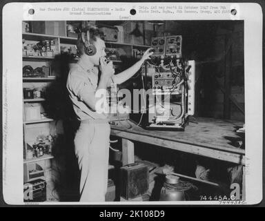 Flugzeuge, Burma, Indien & ELEKTRONIK, RADIO Krieg Stockfoto