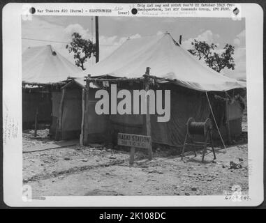 Flugzeuge, Burma, Indien & ELEKTRONIK, RADIO Krieg Stockfoto
