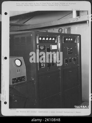 Flugzeuge, Burma, Indien & ELEKTRONIK, RADAR Krieg Stockfoto