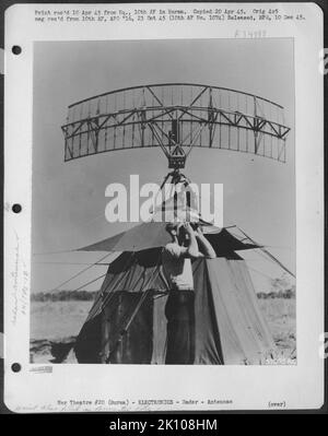 Flugzeuge, Burma, Indien & ELEKTRONIK, RADAR Krieg Stockfoto