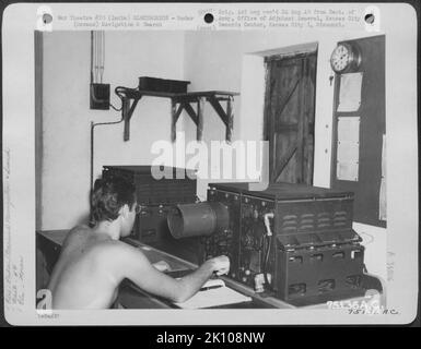 Flugzeuge, Burma, Indien & ELEKTRONIK, RADAR Krieg Stockfoto