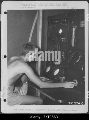 Flugzeuge, Burma, Indien & ELEKTRONIK, RADAR Krieg Stockfoto