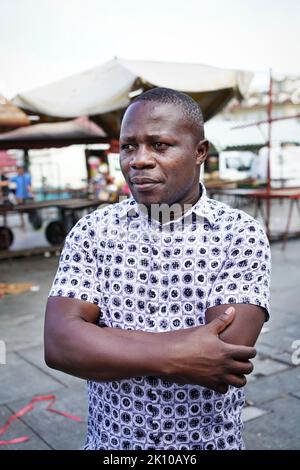 Edward Mukiibi, ein in Uganda geborener Landwirt, Erzieher und Sozialunternehmer, wurde zum Präsidenten von Slow Food ernannt. Turin, Italien - September 2022 Stockfoto