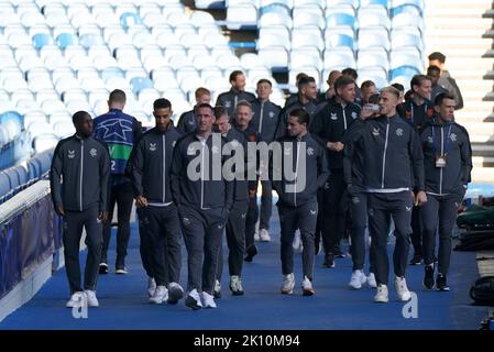 Spieler der Rangers, die vor dem Spiel der UEFA Champions League Group A im Ibrox Stadium in Glasgow ankommen. Bilddatum: Mittwoch, 14. September 2022. Stockfoto