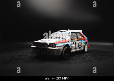 LANCIA – DELTA HF INTEGRALE EVOLUZIONE MARTINI (NACHTVERSION) N 4D.AURIOL – B.OCCELLI Stockfoto