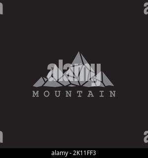 Mountain Logo Design Vorlage. Kreative Steine Icon Vektor. Inspiration für das Mountain-Logo Stock Vektor