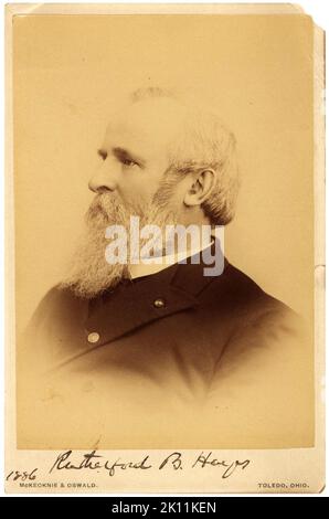 Ein Porträt von Präsident Rutherford Hayes. Hayes war 20. Präsident der USA. Stockfoto