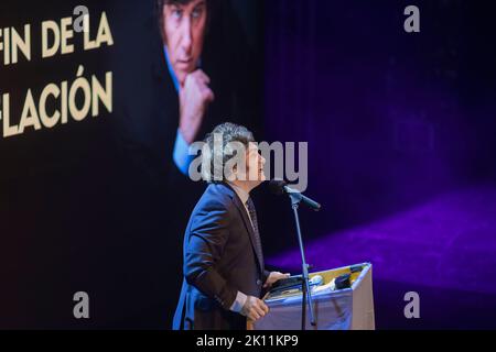 Argentinien, 12.. September 2022. Der Ökonom und nationale Stellvertreter des politischen Raums La Libertad Avanza Javier Milei. Stockfoto