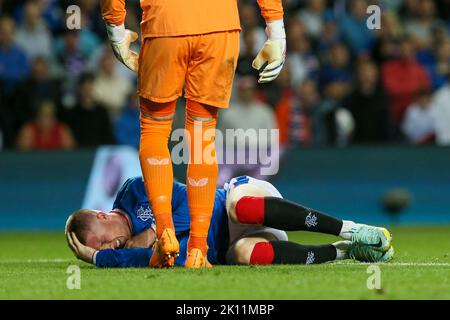 14. September 2022, Glasgow, Großbritannien. Der FC Rangers spielte den FC Napoli im Ibrox-Stadion der Rangers, Glasgow, Schottland, Großbritannien, in der Champions League Group Stage. Der Schiedsrichter von Antonio Maten Lahoz aus Spanien. Kredit: Findlay / Alamy Live Nachrichten Stockfoto