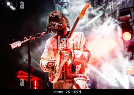 Mailand, Italien. 14. September 2022. Simon Neil von der schottischen Rockband Biffy Clyro tritt live bei Carroponte auf. Kredit: SOPA Images Limited/Alamy Live Nachrichten Stockfoto