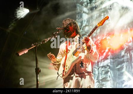 Mailand, Italien. 14. September 2022. Simon Neil von der schottischen Rockband Biffy Clyro tritt live bei Carroponte auf. Kredit: SOPA Images Limited/Alamy Live Nachrichten Stockfoto