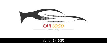 Autostyle. Abstraktes Sport-Konzeptfahrzeug, Vorlage für Logo, Emblem, Aufkleber und digitales Design. Flacher Style Stock Vektor