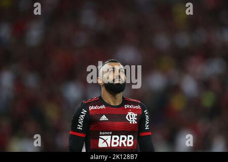 14.. September 2022; Maracana Stadium, Rio de Janeiro, Brasilien; Copa do Brasil 2022, Flamengo gegen Sao Paulo; Gabriel Barbosa von Flamengo Stockfoto