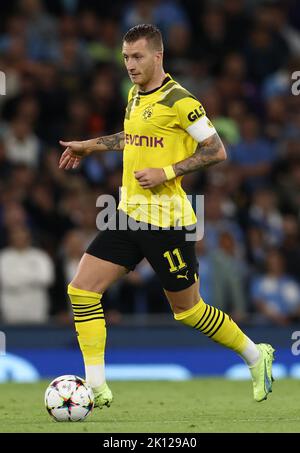 Manchester, Großbritannien. 14. September 2022. Marco Reus von Borussia Dortmund beim UEFA Champions League-Spiel im Etihad Stadium, Manchester. Bildnachweis sollte lauten: Darren Staples/Sportimage Credit: Sportimage/Alamy Live News Stockfoto