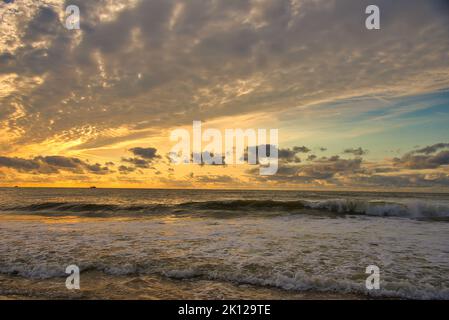 Strand im Norden der Niederlande in Bergen aan Zee Stockfoto