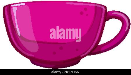 Teetasse Keramik Cartoon Vektor Illustration Stock Vektor