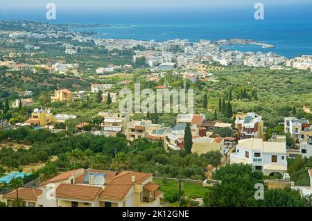 Das Küstenpanorama von Kreta in Griechenland Stockfoto