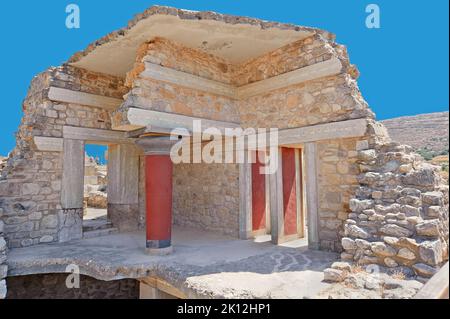 Knossos Palace Room - der Rest des antiken Knossos Palace Stockfoto