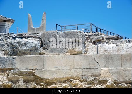 Ruinen von Knossos, die archäologische Stätte, Kreta Griechenland Stockfoto