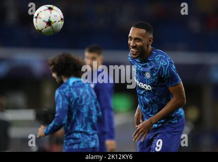 London, England, 14.. September 2022. Pierre-Emerick Aubameyang aus Chelsea während des UEFA Champions League-Spiels in der Stamford Bridge, London. Bildnachweis sollte lauten: Paul Terry / Sportimage Stockfoto