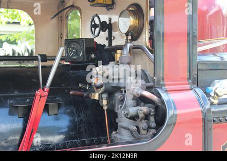 Die Ffestiniog und die Welsh Highland Railway fahren 40 Meilen durch den Snowdonia National Park Stockfoto