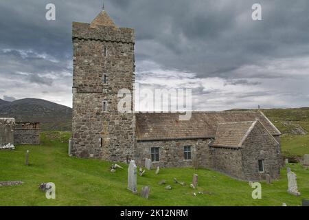 St. Clement's Church, Rodel, Harris, Isle of Harris, Hebrides, Äußere Hebriden, Westliche Inseln, Schottland, Vereinigtes Königreich, Großbritannien Stockfoto