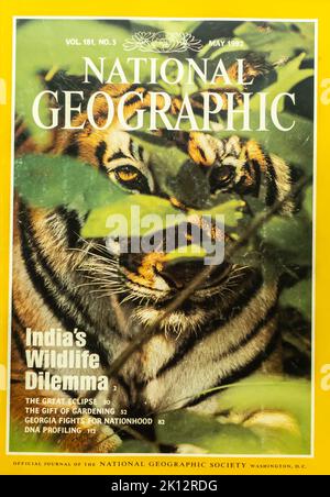 Cover des Magazins National Geographic, Mai 1992 Stockfoto