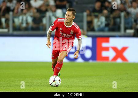 Allianz Stadium, Turin, Italien, 14. September 2022, Alejandro Grimaldo (SL Benfica) während des FC Juventus gegen SL Benfica - UEFA Champions League Football Stockfoto