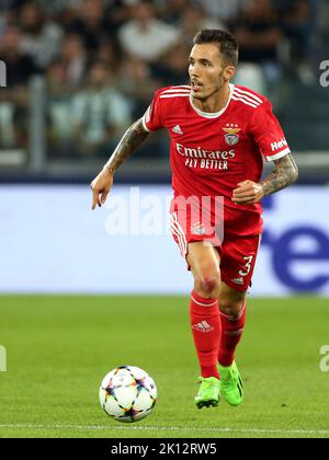 Allianz Stadium, Turin, Italien, 14. September 2022, Alejandro Grimaldo (SL Benfica) während des FC Juventus gegen SL Benfica - UEFA Champions League Football Stockfoto