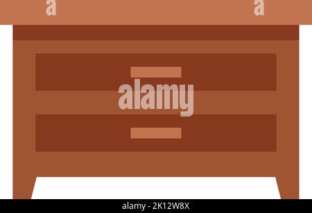 Kommode-Symbol. Brustsymbol der Schublade. Nachttisch Stock Vektor