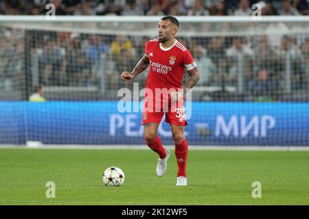 Nicolas Otamendi (SL Benfica) während des Fußballspiels Juventus FC gegen SL Benfica, UEFA Champions League in Turin, Italien, 14 2022. September Stockfoto