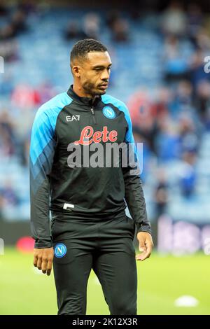 Juan Jesus, professioneller Fußballspieler, der für Napoli spielt, beim Training im Ibrox Park Stadium, Glasgow, Schottland, Stockfoto