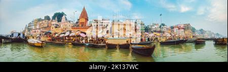 Ghats of the Ganges, Varanasi, Indien Stockfoto