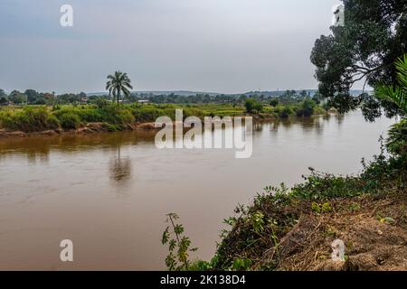 Inkisi River, Kisantu Botanical Gardens, Kisantu, Demokratische Republik Kongo, Afrika Stockfoto