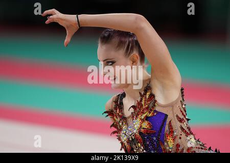 Kolosov Margarita (GER) - Band während der Rhythmischen Gymnastik-Weltmeisterschaft 2022 day2, Gymnastik in Sofia, Bulgarien, September 15 2022 Stockfoto