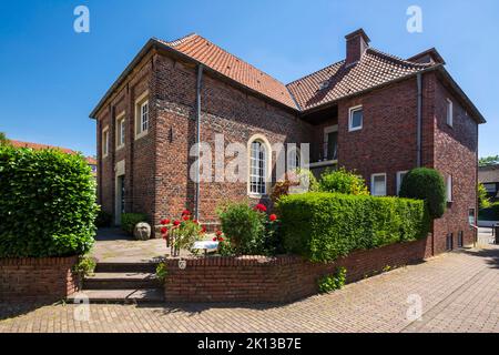 Deutschland, Coesfeld, Berkel, Baumberge, Münsterland, Westfalen, Nordrhein-Westfalen, NRW, Christus Gemeinde Coesfeld, Christuskirche, Evangelisch-F Stockfoto