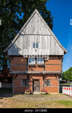 Deutschland, Ahaus, Westmuensterland, Münsterland, Westfalen, Nordrhein-Westfalen, NRW, Ahaus-Wuellen, Spieker Laink-Vissing, Fachwerkspeicher *** Lo Stockfoto