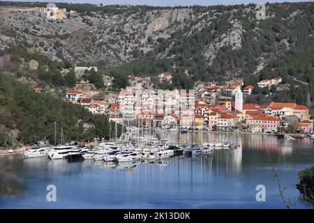 Aussichtspunkt von Skradin Kroatien Stockfoto