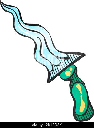 Messer-Ikone im Aquarellstil. Stock Vektor